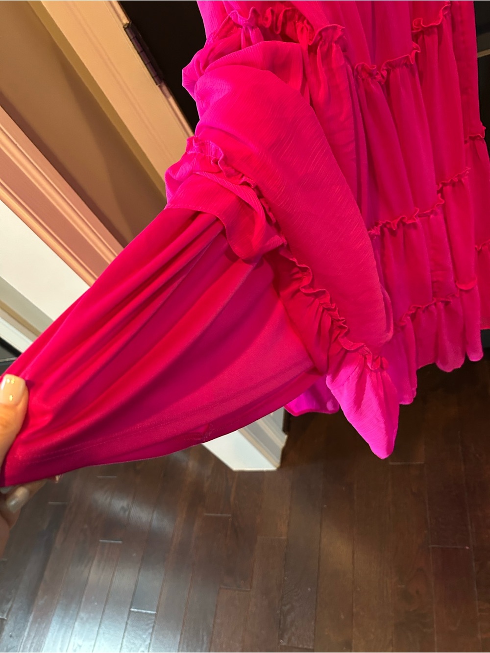 1. State Vibrant Pink Strapless Ruffle Dress NEW - Picture 9 of 9